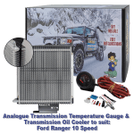 Analogue Trans Temp Gauge & Dual Oil Cooler Kit suit Ford Ranger PX 10R80 10 Spd