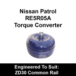Billet Extended Heavy Duty Torque Converter to suit RE5 5 Speed behind ZD30 Common Rail (Exchange)