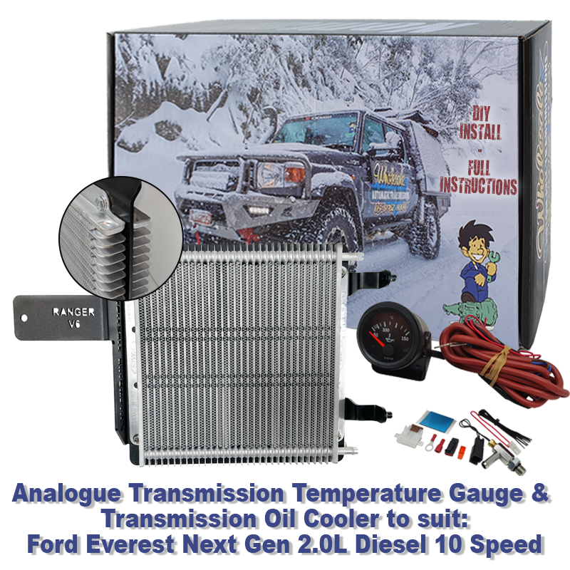 Ford Everest Next Gen 2.0L Diesel 10 Speed Analogue Temp Gauge & Transmission Cooler (DIY Installation Box)