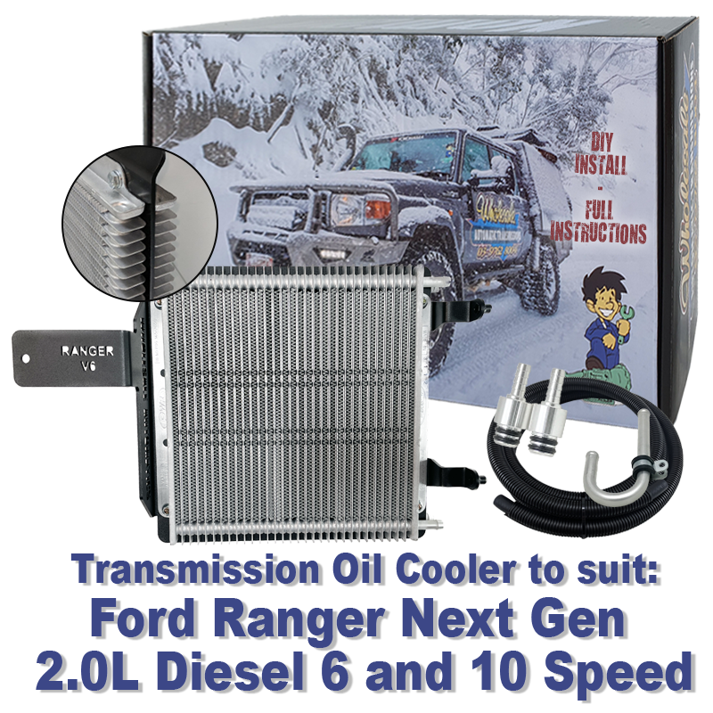 Ford Ranger Next Gen 2.0L 6 and 10 Speed Diesel Transmission Cooler (DIY Installation Box)